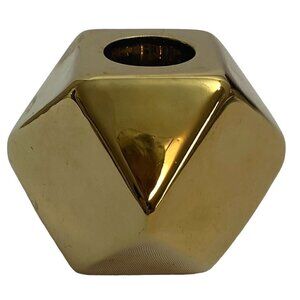 Rosanna Taper Candle Holder Lumiere Gold Ceramic